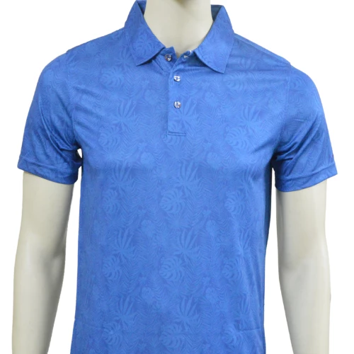 Sligo Men's Navy Leaf Polo T-shirt (Indian Size) Apparels