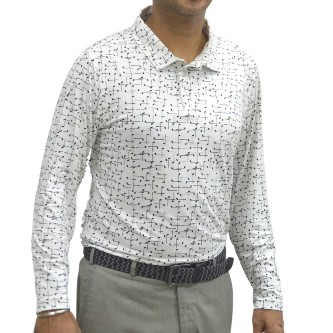 Apparels Sligo Long Sleeves White Club Polo T-Shirt (Indian Size)