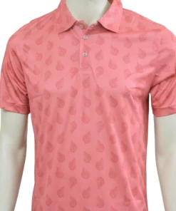 Sligo Men's Orange Leaf Polo T-shirt (Indian Size)