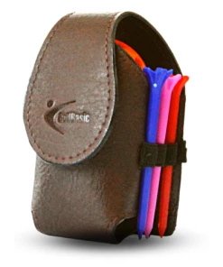 GolfBasic Leather Ball Pouch -Assorted Color