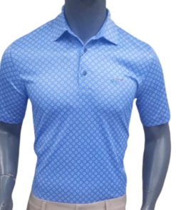 Greg Norman Men's Around The Course Print Polo T-Shirt (US Size) Apparels