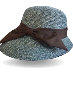 GolfBasic Ladies Bucket Hat With Brown Bow