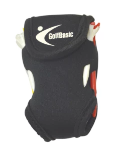 GolfBasic Black Neoprene Ball Pouch