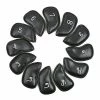 GolfBasic Iron Head Covers (12pcs Set) - Black
