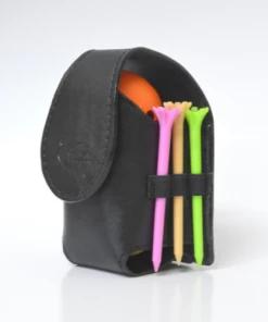 GolfBasic Leather Ball Pouch -Assorted Color