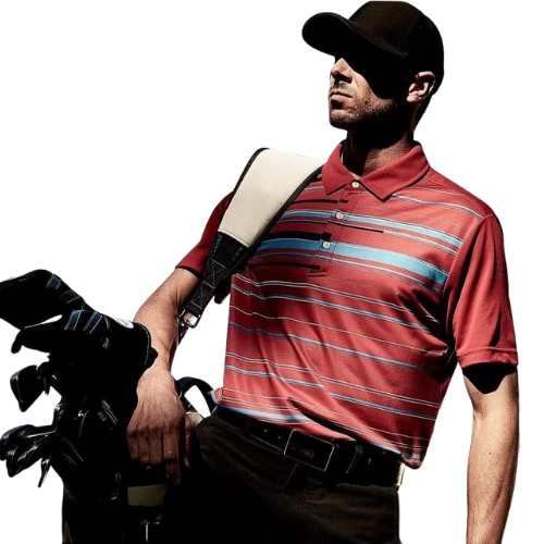 Sligo Men's Minimalistic Stripes Polo T-shirt Red (Indian Size) Apparels