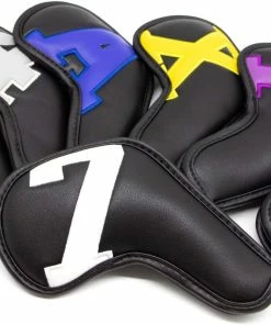 Head Covers GolfBasic Prime Golf Iron Covers (10pcs Set) Black