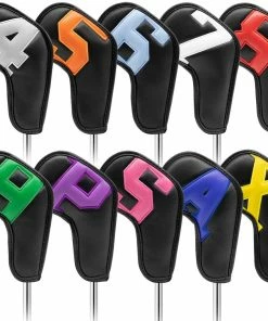 Head Covers GolfBasic Prime Golf Iron Covers (10pcs Set) Black