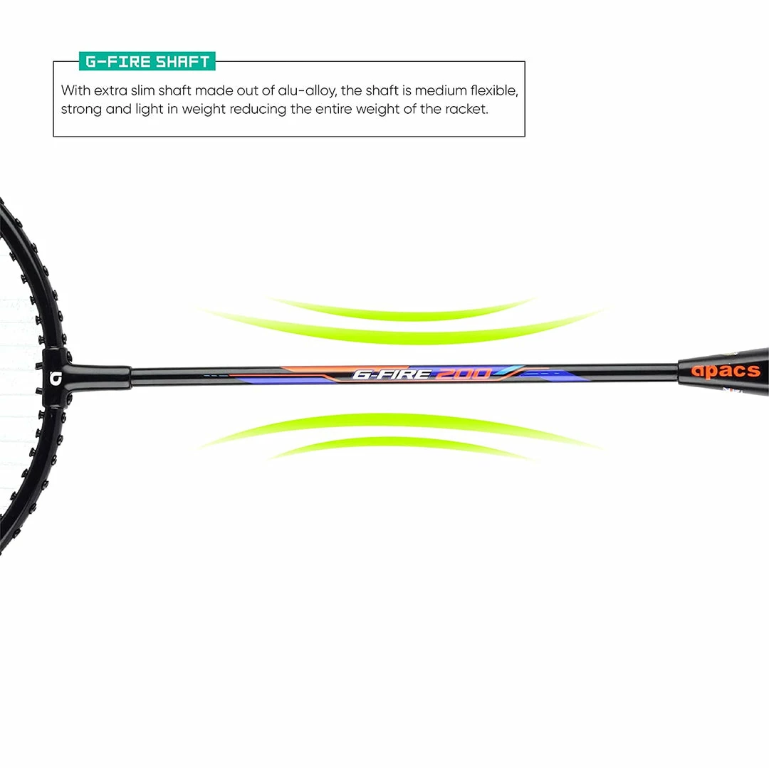 Apacs G-Fire 200 Strung Badminton Racquet (2 Pcs Racket Offer) Apacs Badminton Rackets