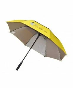 GolfBasic EP Coated Double Canopy Umbrella (Yellow/Black) Golf Umbrella