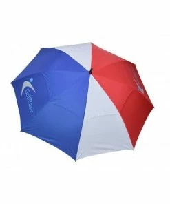 GolfBasic EP Coated Double Canopy Golf Umbrella (Red/White/Blue)