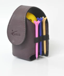 GolfBasic Leather Ball Pouch -Assorted Color