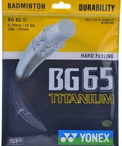 Yonex BG 65 Titanium Badminton String (Assorted)