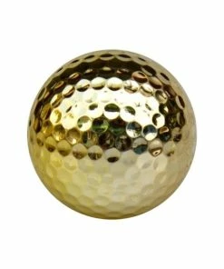 GolfBasic Golden Plated Training Ball For Gift & Practise (Pack Of 4)