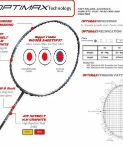 Carlton Optimax Lite Badminton Racket (Unstrung) Carlton Badminton Rackets