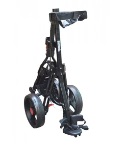 GolfBasic Caddylite Three Wheel Golf Push Cart With Umbrella Holder