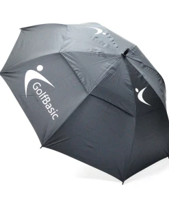 GolfBasic EP Coated Double Canopy Golf Umbrella (Black)
