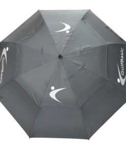 GolfBasic EP Coated Double Canopy Golf Umbrella (Black)
