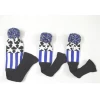 GolfBasic Knitted Head Covers (Set Of 3 Pcs) Black/Blue