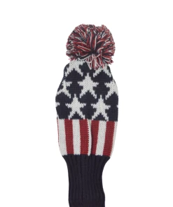 GolfBasic Knitted Head Covers (Set Of 3 Pcs) Navy/Red