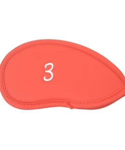 GolfBasic Iron Head Covers (12pcs Set) - Red
