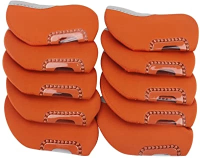 GolfBasic Neoprene Iron Face Covers - Orange