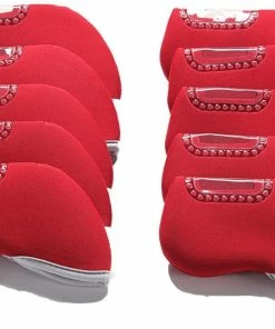 GolfBasic Neoprene Iron Face Covers - Red Head Covers
