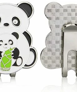 GolfBasic Panda Magnetic Cap Clip & Panda Ball Marker