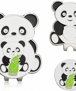 GolfBasic Panda Magnetic Cap Clip & Panda Ball Marker