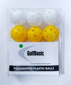 Swing Practice & Correction Tools GolfBasic Perforated Plastic Golf Balls For Practice (24 Ball Pack)