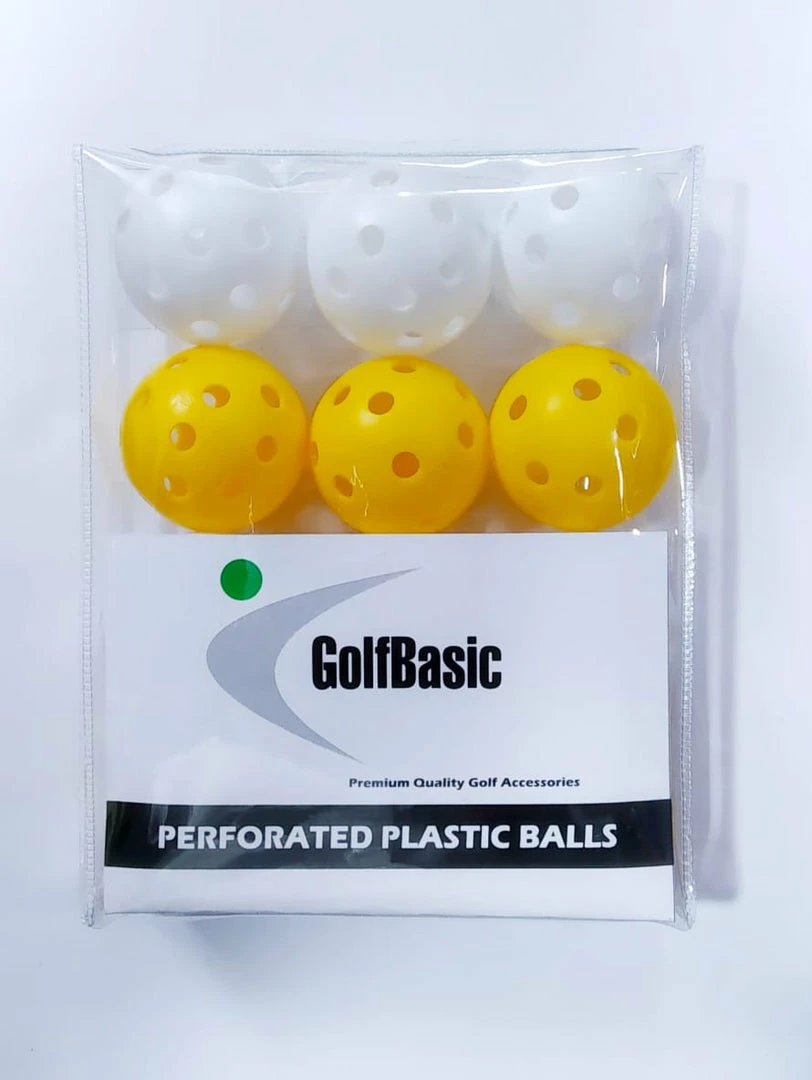 Swing Practice & Correction Tools GolfBasic Perforated Plastic Golf Balls For Practice (24 Ball Pack)