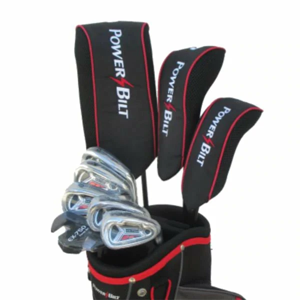 PowerBilt EX750 Steel/Graphite Mens Left Hand Package Golf Set