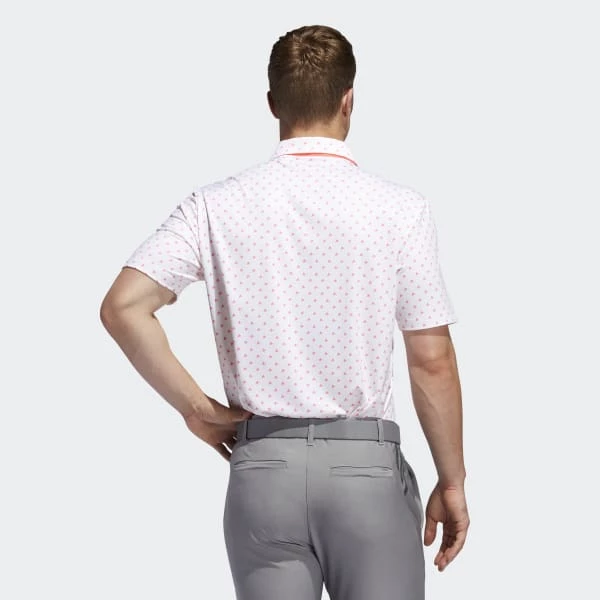 Apparels Adidas Ultimate 365 Badge Of Sport Polo T-shirt (White/Flash Red) (US Size)