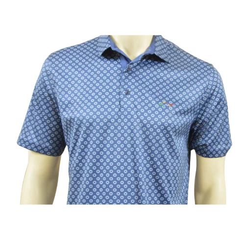 Greg Norman Men's Around The Course Print Polo T-Shirt (US Size) Apparels