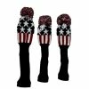 GolfBasic Knitted Head Covers (Set Of 3 Pcs) Navy/Red