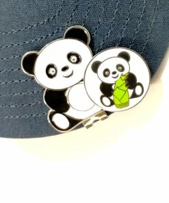 GolfBasic Panda Magnetic Cap Clip & Panda Ball Marker