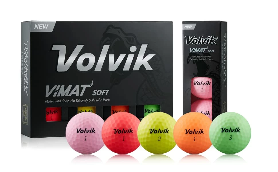Volvik Vimat Soft Matte Coloured Golf Balls