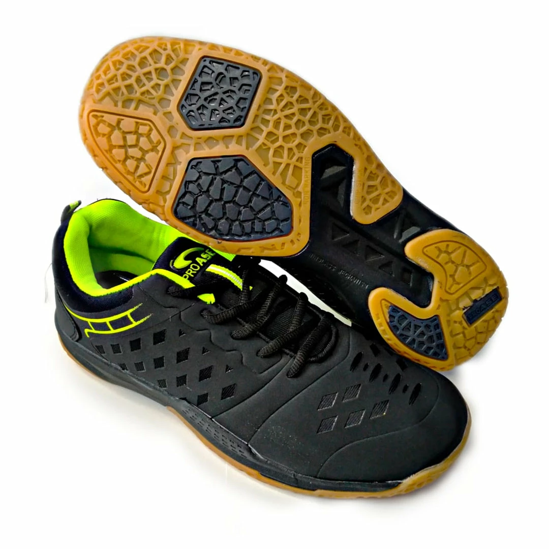 Footwear ProASE Men's Badminton Shoes (Black)