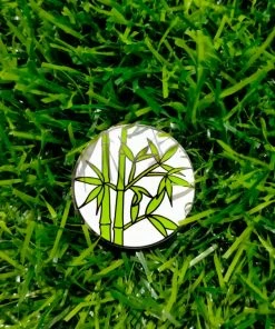 GolfBasic Panda Magnetic Cap Clip & Bamboo Plant Ball Marker