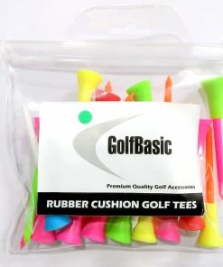 GolfBasic Rubber Cushion Golf Tees - 3 Sizes