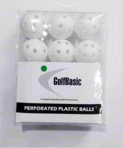 Swing Practice & Correction Tools GolfBasic Perforated Plastic Golf Balls For Practice (24 Ball Pack)