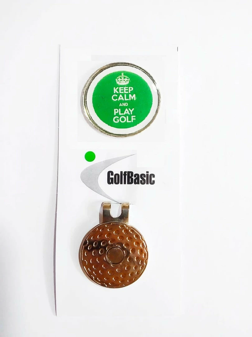 GolfBasic Keep Calm Magnetic Marker & Hat Clip