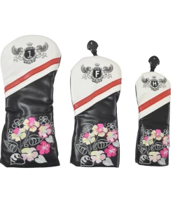 GolfBasic FL Embroidered Wood Head Covers (Set Of 3 Pcs)