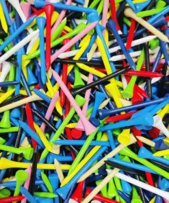 GolfBasic Wooden Tees (3 Sizes)