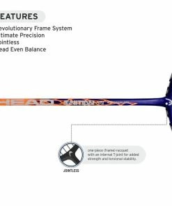 Head Badminton Rackets Head Ignition 50 Strung Badminton Racket (Fl.Orange/Purple)