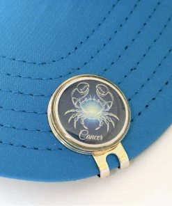 GolfBasic & Zodiac Sign Magnetic Cap Clip & Ball Marker (Pack Of 1 Clip & 2 Markers)