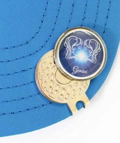 GolfBasic & Zodiac Sign Magnetic Cap Clip & Ball Marker (Pack Of 1 Clip & 2 Markers)
