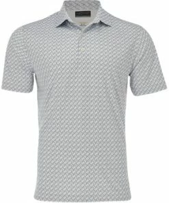 Greg Norman Men's ML75 Microlux Iron Print Polo T-Shirt (US Size) Apparels