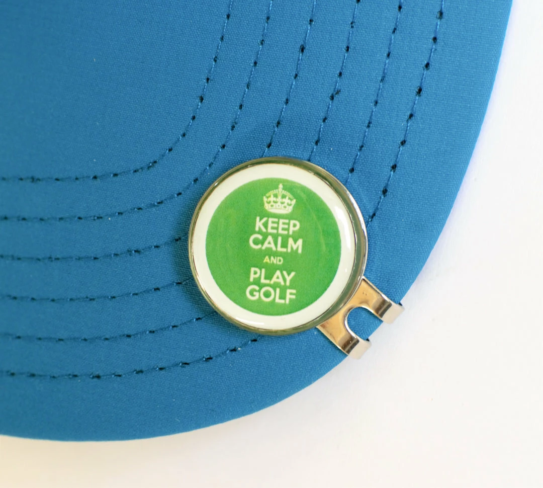 GolfBasic Keep Calm Magnetic Marker & Hat Clip