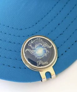 GolfBasic & Zodiac Sign Magnetic Cap Clip & Ball Marker (Pack Of 1 Clip & 2 Markers)
